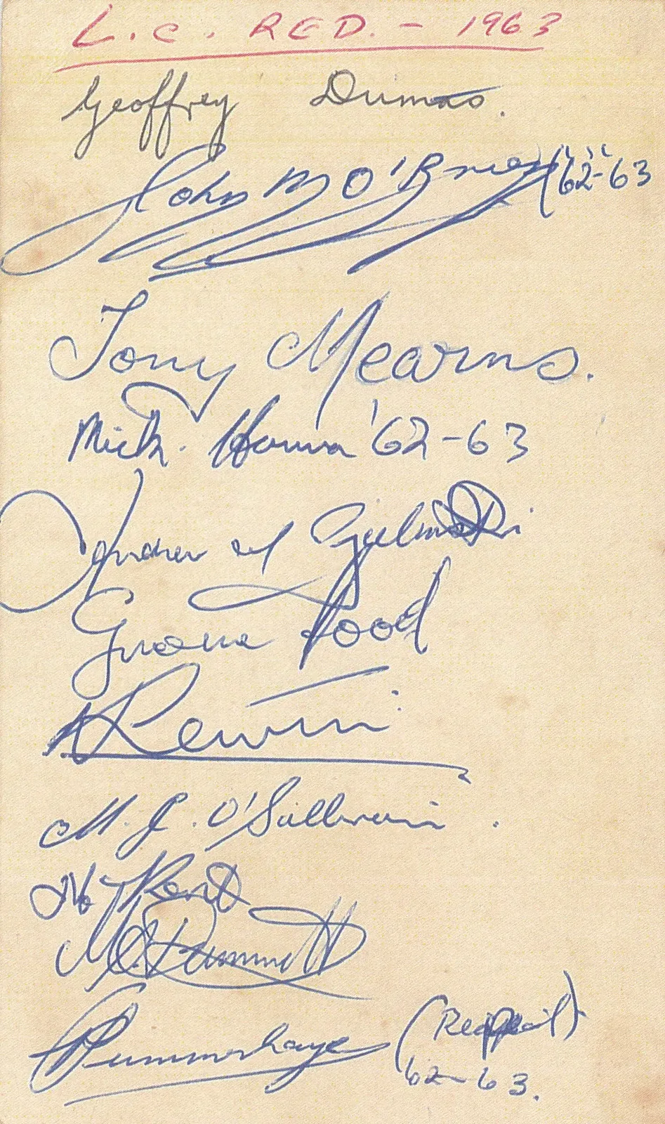 Archive photograph, 1963